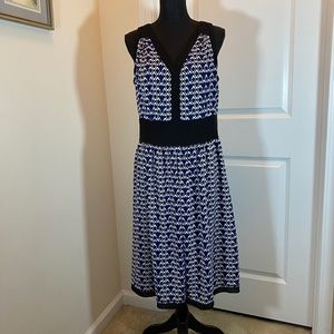 NWOT Anne Klein Sleeveless Geometric Print Dress